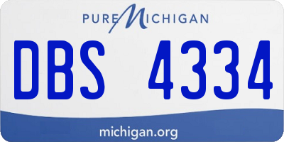 MI license plate DBS4334