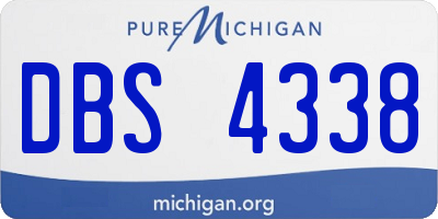 MI license plate DBS4338