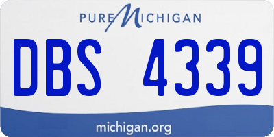 MI license plate DBS4339