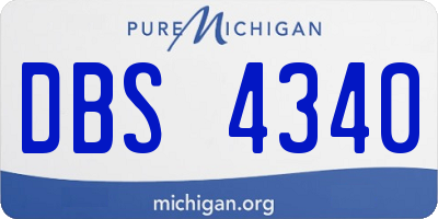 MI license plate DBS4340