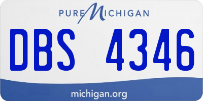 MI license plate DBS4346