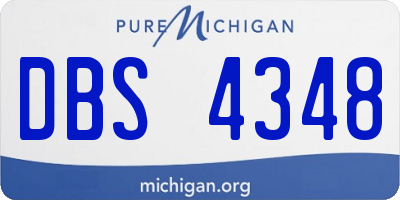 MI license plate DBS4348