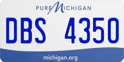 MI license plate DBS4350