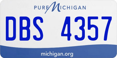 MI license plate DBS4357