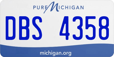 MI license plate DBS4358