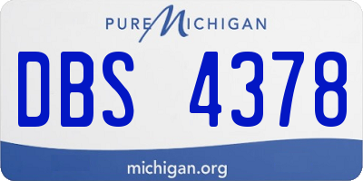 MI license plate DBS4378