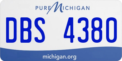MI license plate DBS4380