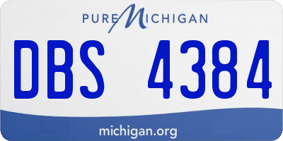 MI license plate DBS4384