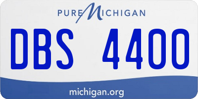 MI license plate DBS4400