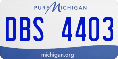 MI license plate DBS4403