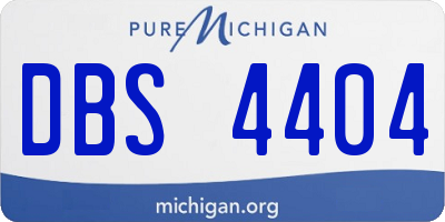 MI license plate DBS4404