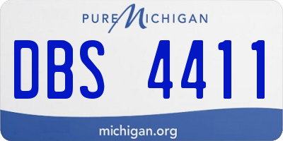 MI license plate DBS4411