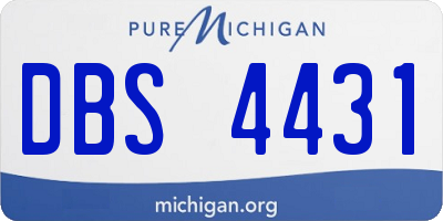MI license plate DBS4431
