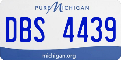MI license plate DBS4439