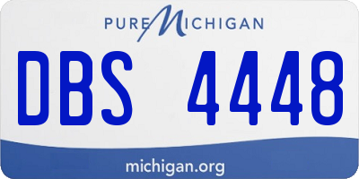 MI license plate DBS4448