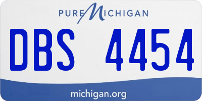 MI license plate DBS4454