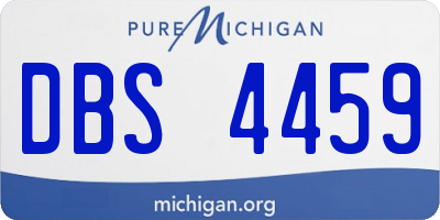 MI license plate DBS4459