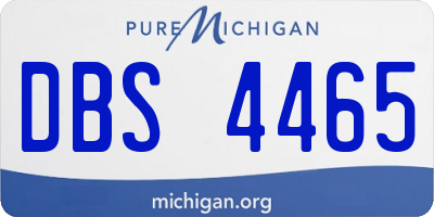 MI license plate DBS4465