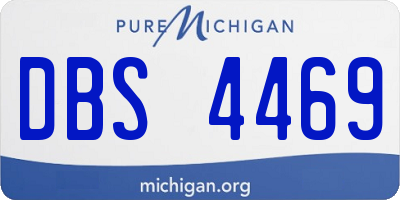 MI license plate DBS4469
