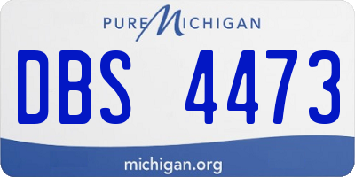 MI license plate DBS4473