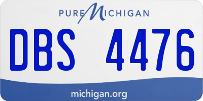 MI license plate DBS4476