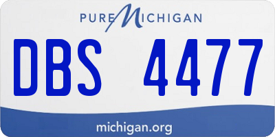 MI license plate DBS4477