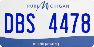 MI license plate DBS4478