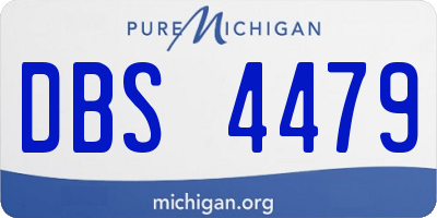 MI license plate DBS4479