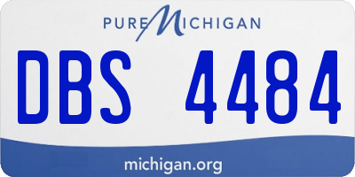 MI license plate DBS4484