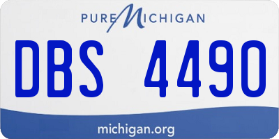 MI license plate DBS4490