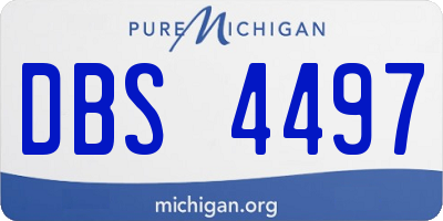 MI license plate DBS4497