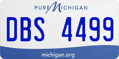 MI license plate DBS4499