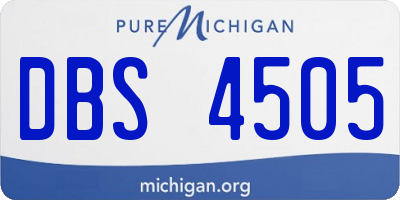 MI license plate DBS4505