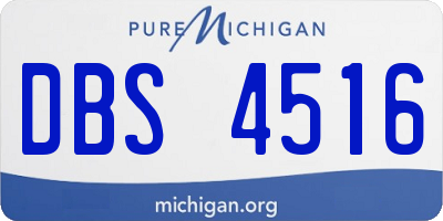 MI license plate DBS4516