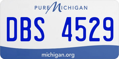 MI license plate DBS4529