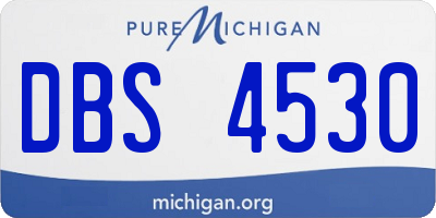 MI license plate DBS4530