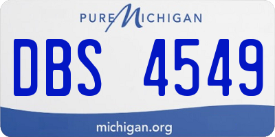 MI license plate DBS4549
