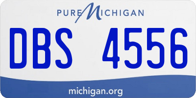 MI license plate DBS4556