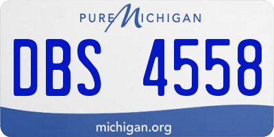 MI license plate DBS4558