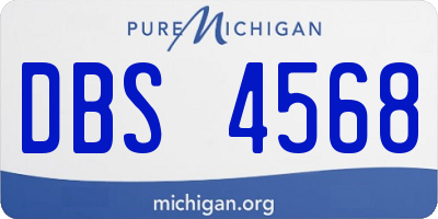 MI license plate DBS4568