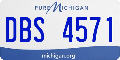 MI license plate DBS4571