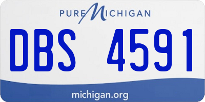 MI license plate DBS4591