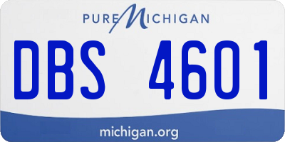 MI license plate DBS4601