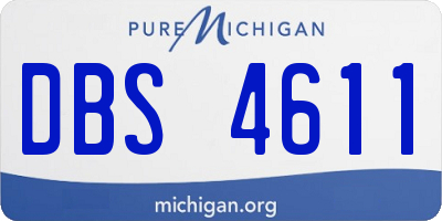 MI license plate DBS4611