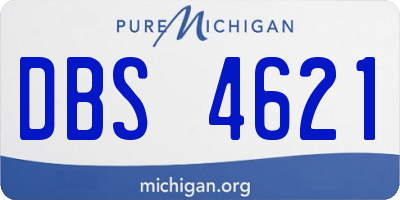 MI license plate DBS4621
