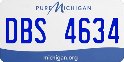 MI license plate DBS4634