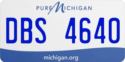 MI license plate DBS4640