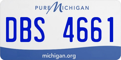 MI license plate DBS4661