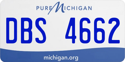 MI license plate DBS4662