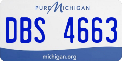 MI license plate DBS4663